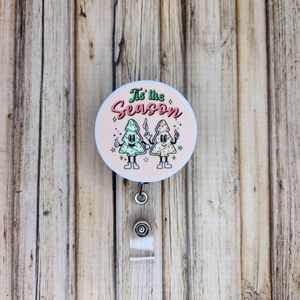 Christmas Tree Cake Badge Reel Name Tag Holder‎